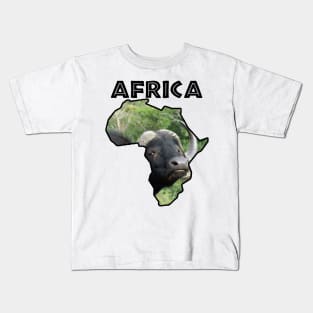 Africa Wildlife Continent Buffalo Grass Kids T-Shirt